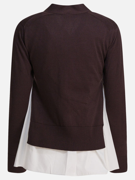 Cardigans Solid colour  Brown - Sacai Women | PLP | VIETTI Online Store | 2
