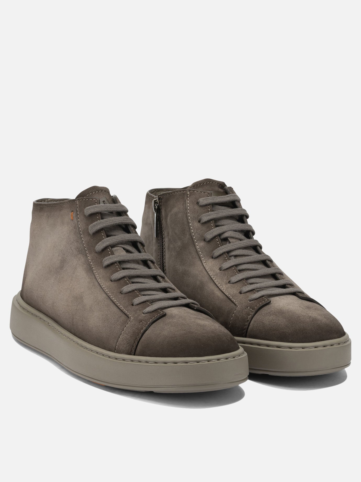 High top sneakers 100% suede - 100% rubber  Beige - Santoni Men | PDP | VIETTI Online Store | Zoom-Modal_2
