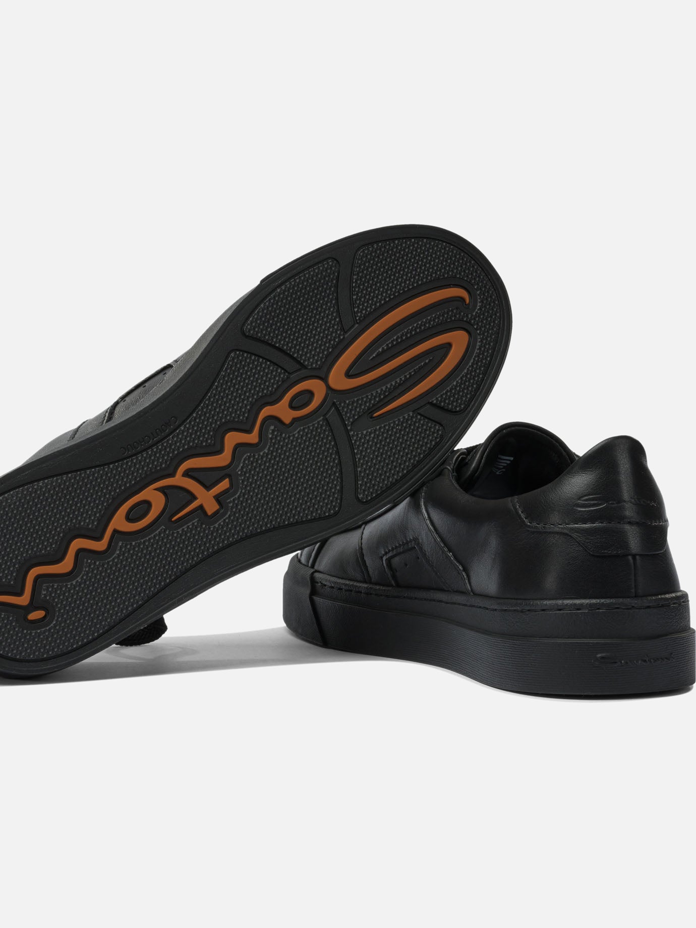 Low top sneakers 100% calf leather - 100% rubber  Black - Santoni Men | PDP | VIETTI Online Store | thumbnail_5