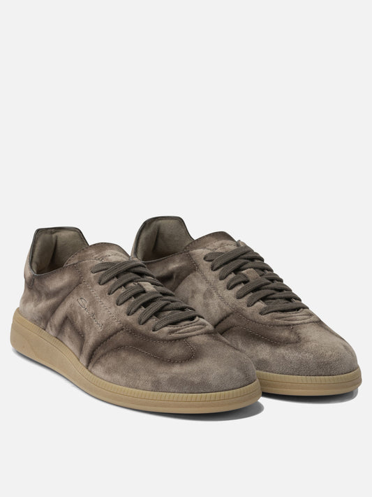 Low top sneakers 100% suede - 100% rubber  Brown - Santoni Men | PLP | VIETTI Online Store | 2
