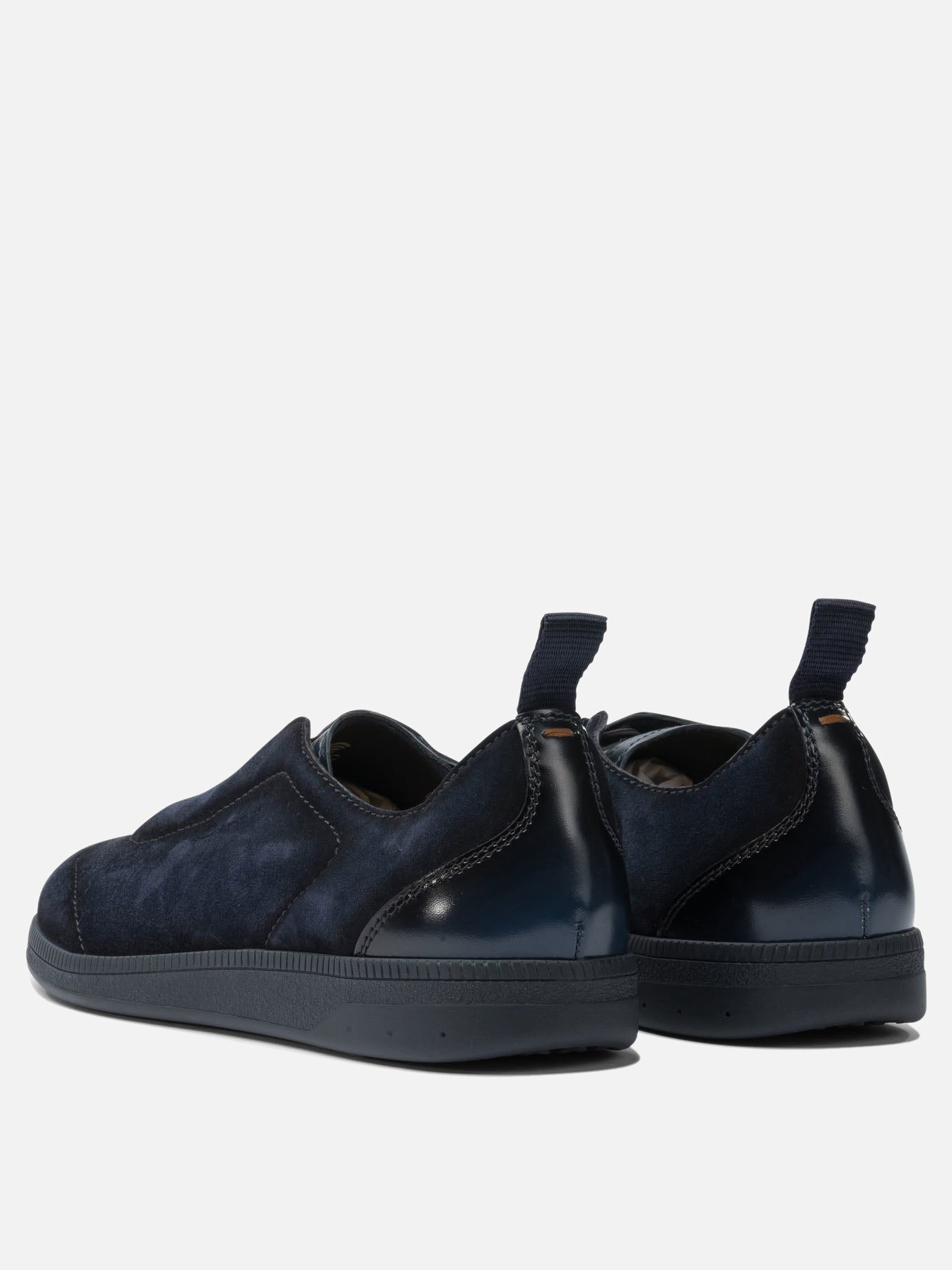 Low top sneakers 100% calf leather - 100% rubber  Blue - Santoni Men | PDP | VIETTI Online Store | thumbnail_4