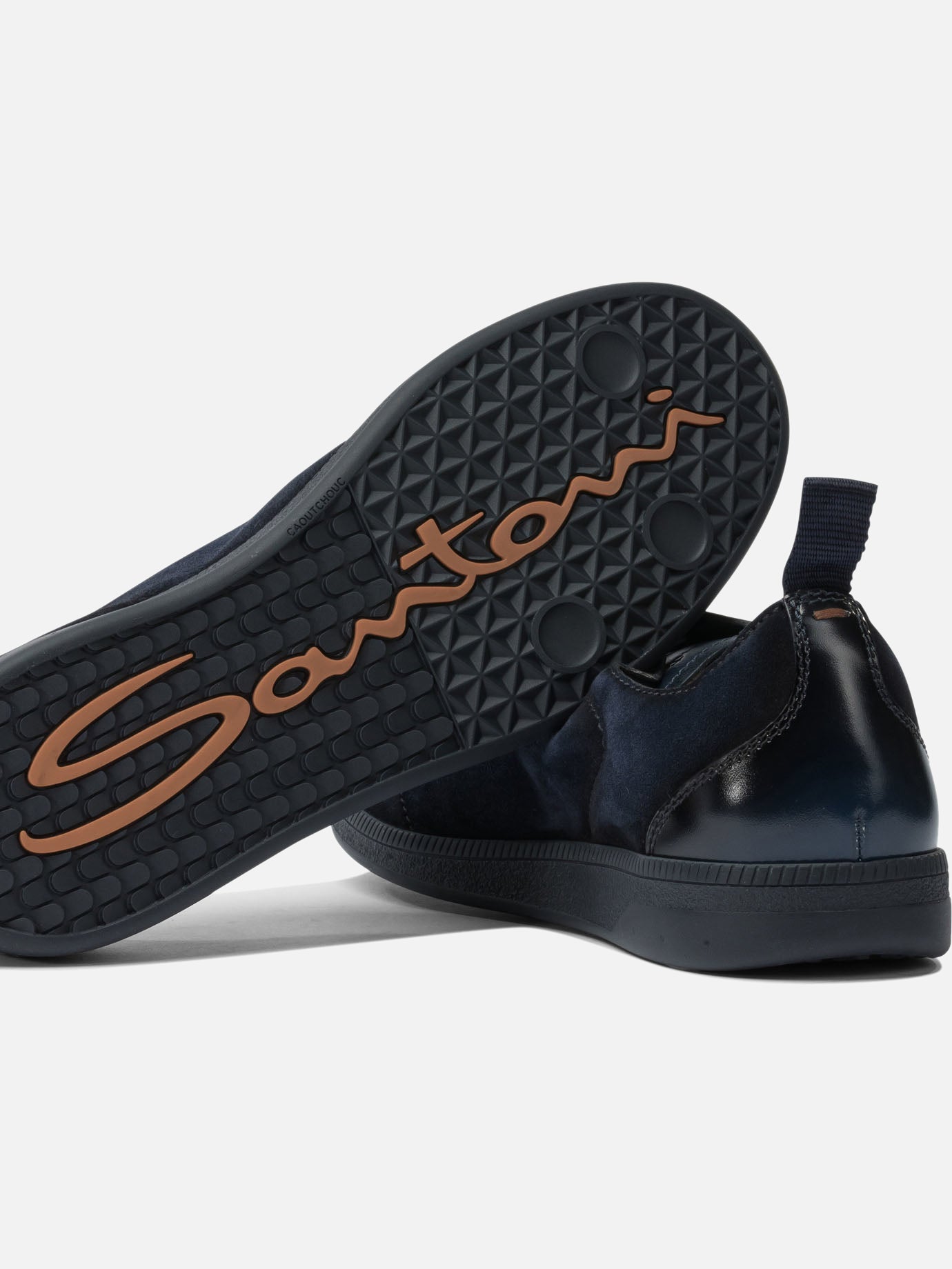 Low top sneakers 100% calf leather - 100% rubber  Blue - Santoni Men | PDP | VIETTI Online Store | thumbnail_5