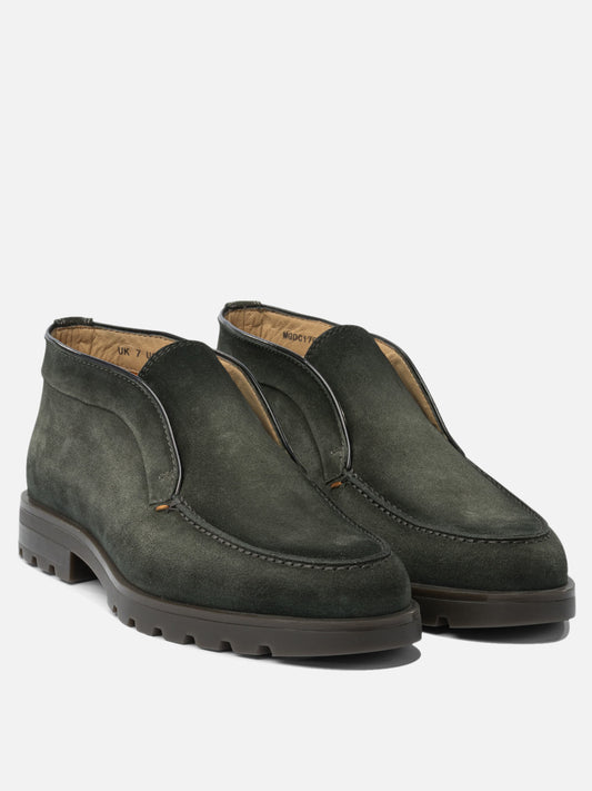 Pull-on boots 100% suede - 100% rubber  Green - Santoni Men | PLP | VIETTI Online Store | 2
