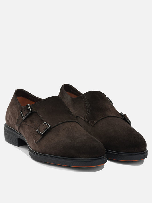 Loafers 100% suede - 100% rubber  Brown - Santoni Men | PLP | VIETTI Online Store | 2
