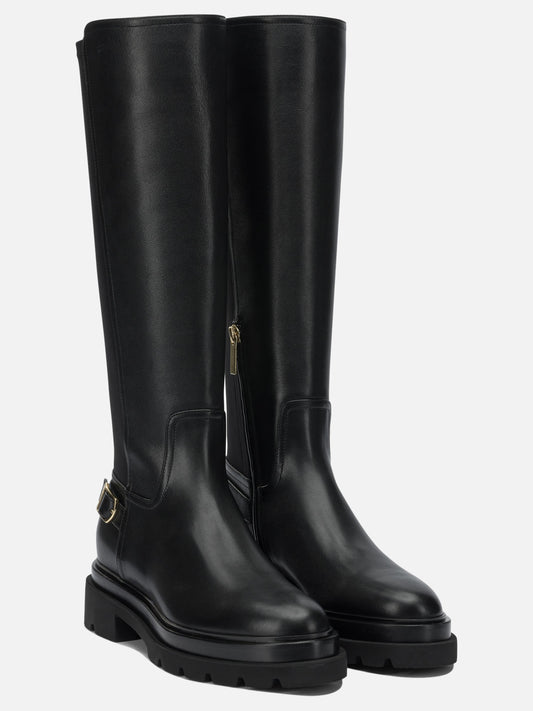 Knee-high 100% leather - 100% rubber  Black - Santoni Women | PLP | VIETTI Online Store | 2
