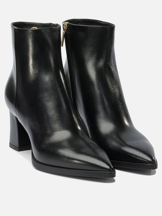 Zipped boots 100% calf leather - 100% calf leather  Black - Santoni Women | PLP | VIETTI Online Store | 2
