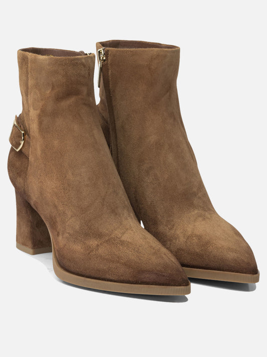 Zipped boots 100% suede - 100% rubber  Brown - Santoni Women | PLP | VIETTI Online Store | 2
