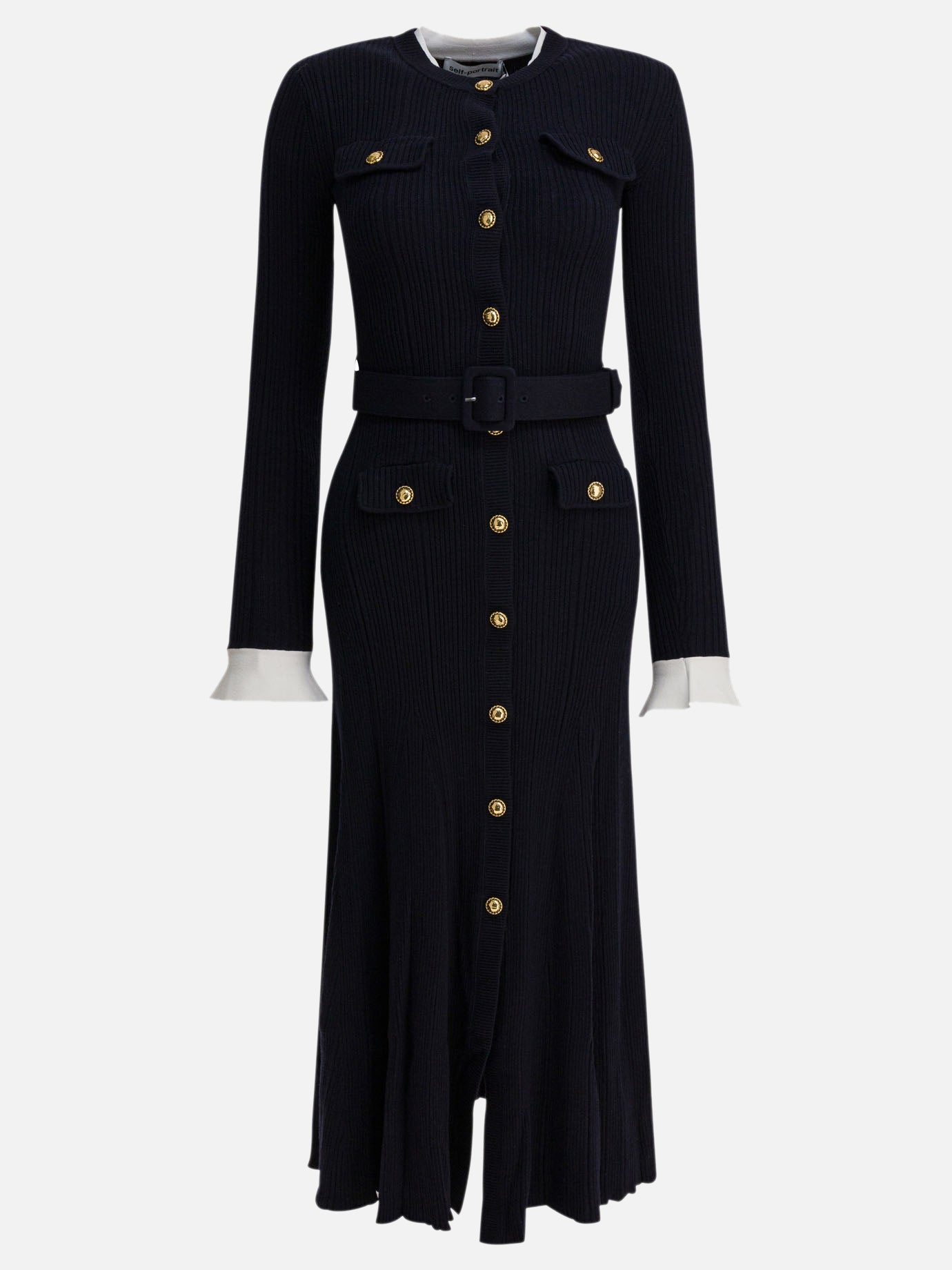 Midi dresses Solid colour  Blue - Self-portrait Women | PDP | VIETTI Online Store | thumbnail