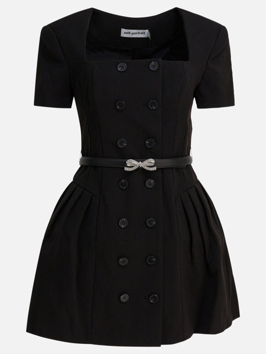 Mini dresses Solid colour  Black - Self-portrait Women | PDP | VIETTI Online Store 
