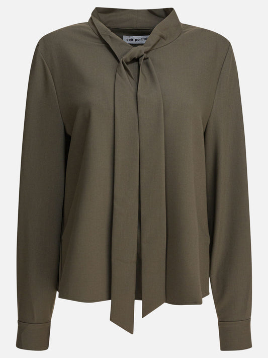 Blouses Solid colour  Green - Self-portrait Women | PLP | VIETTI Online Store 
