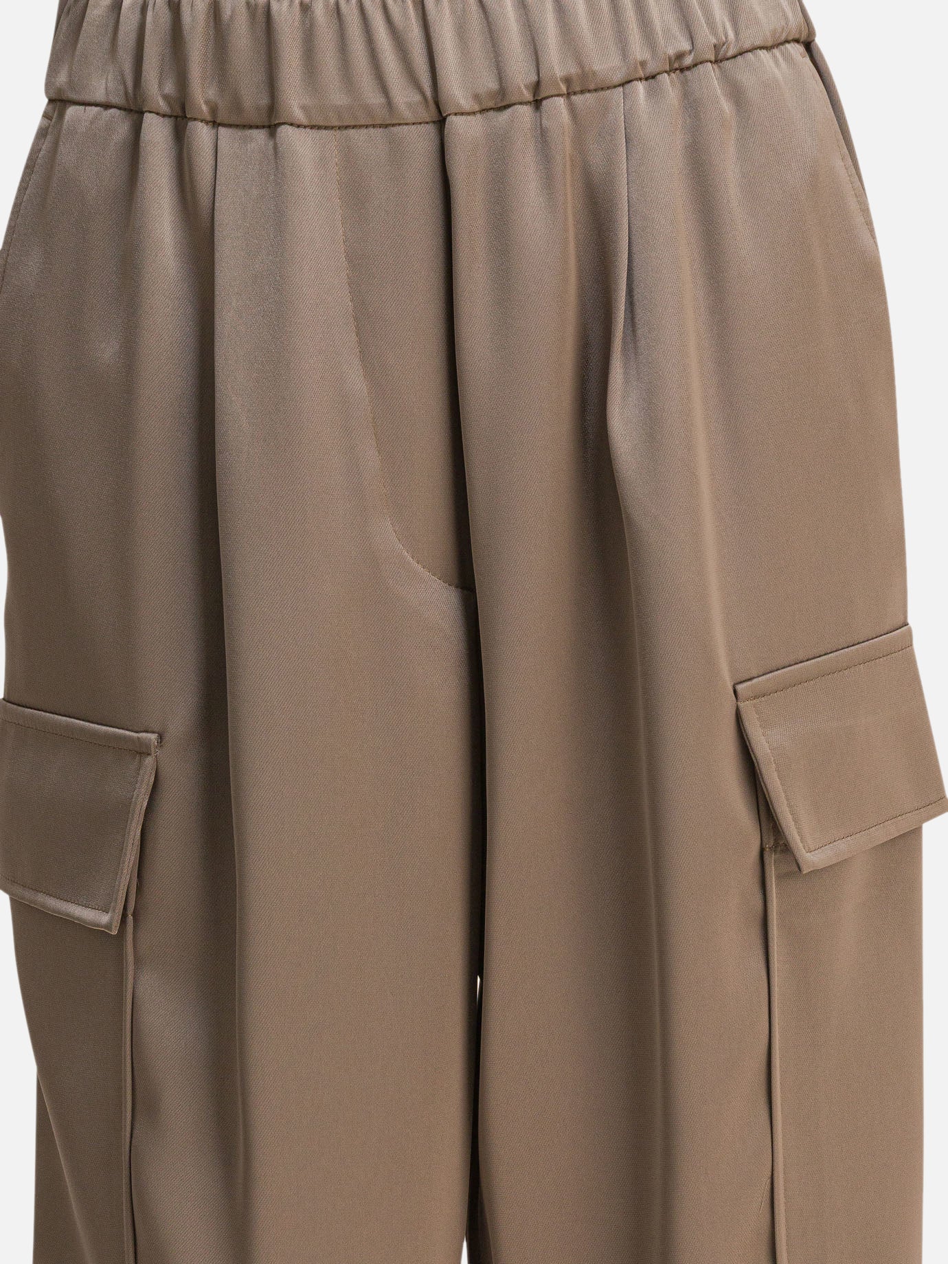 Cargo & parachute trousers Solid colour  Beige - Semper Women | PDP | VIETTI Online Store | thumbnail_3