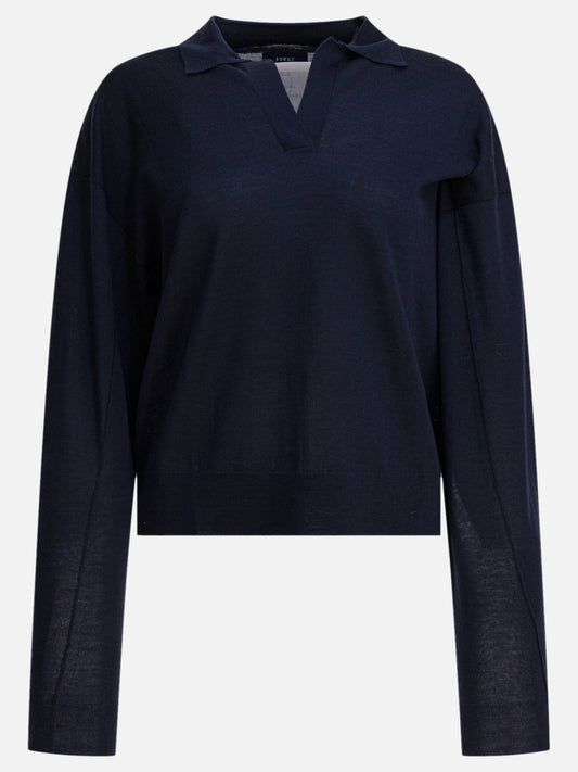 V neck sweaters Solid colour  Blue - Soeur Women | PLP | VIETTI Online Store 
