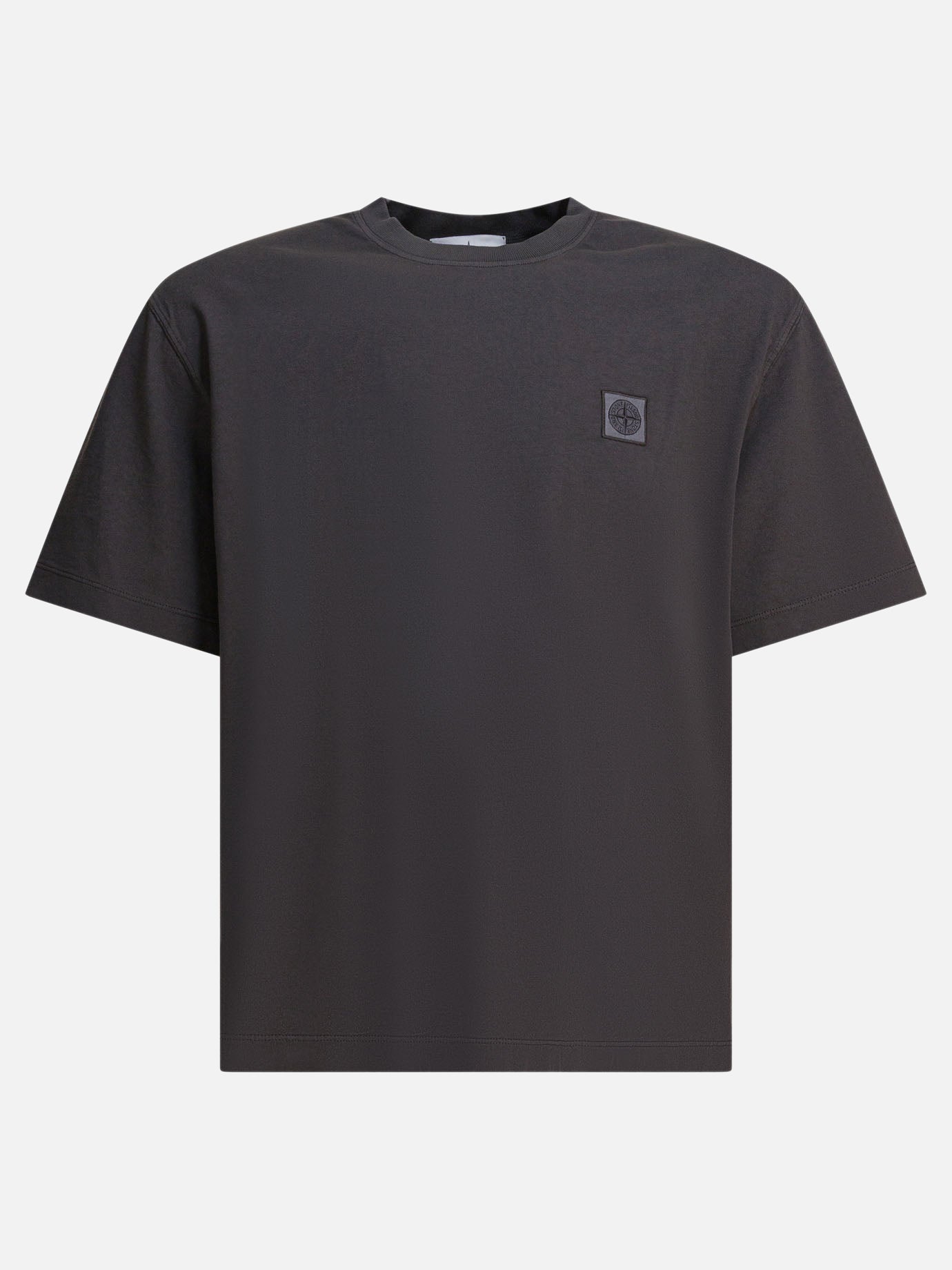 Crewneck t-shirts Logo  Grey - Stone Island Men | PDP | VIETTI Online Store | thumbnail
