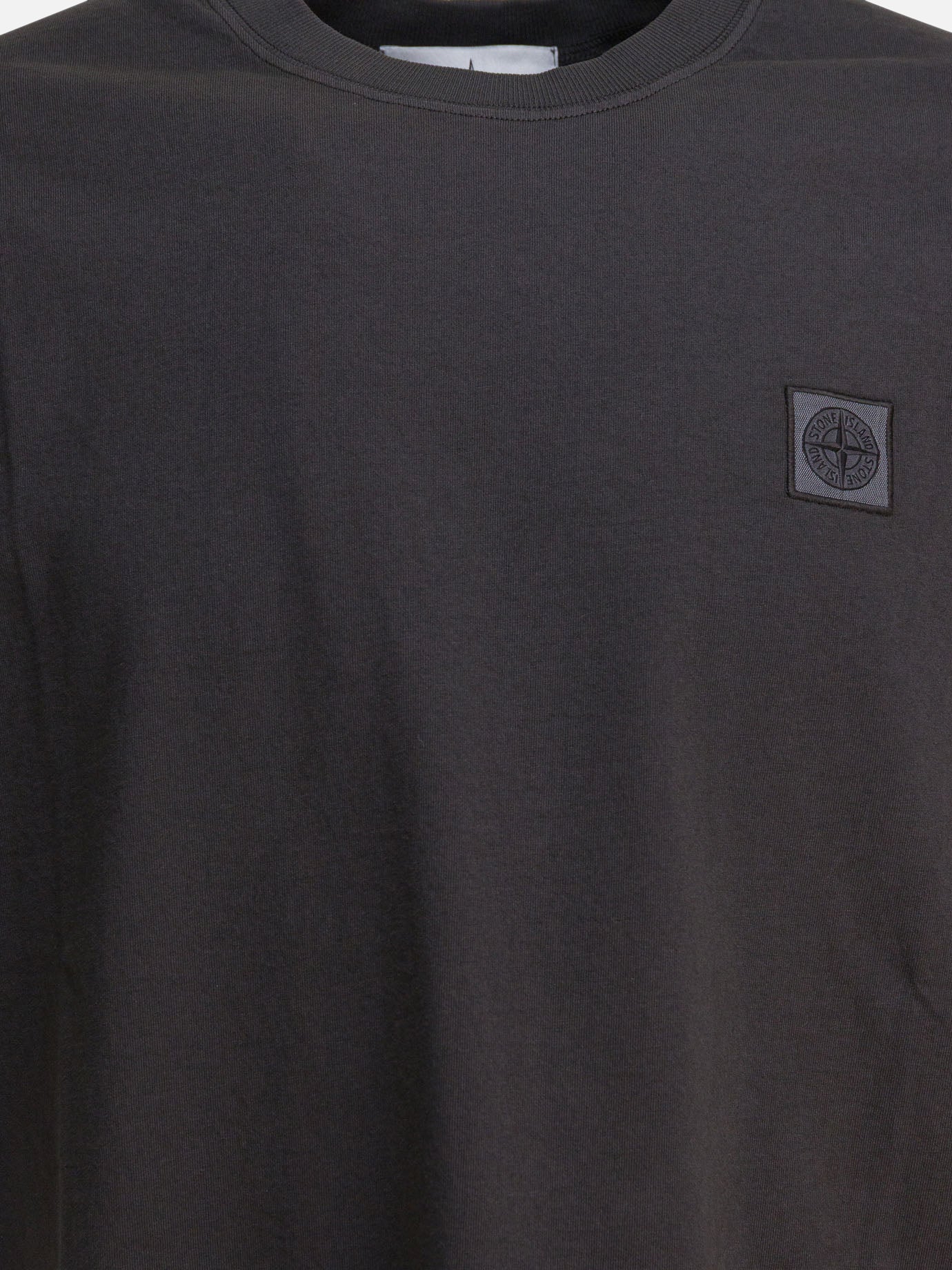 Crewneck t-shirts Logo  Grey - Stone Island Men | PDP | VIETTI Online Store | thumbnail_3