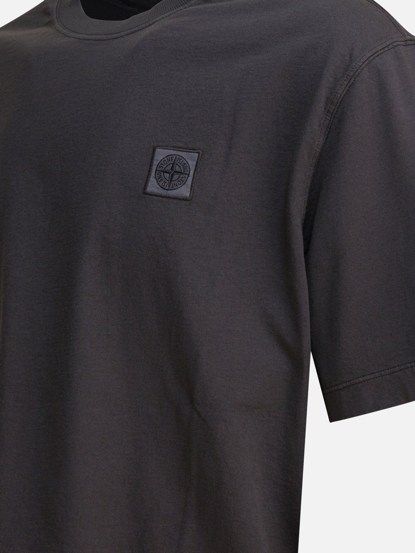 Crewneck t-shirts Logo  Grey - Stone Island Men | PDP | VIETTI Online Store | thumbnail_4