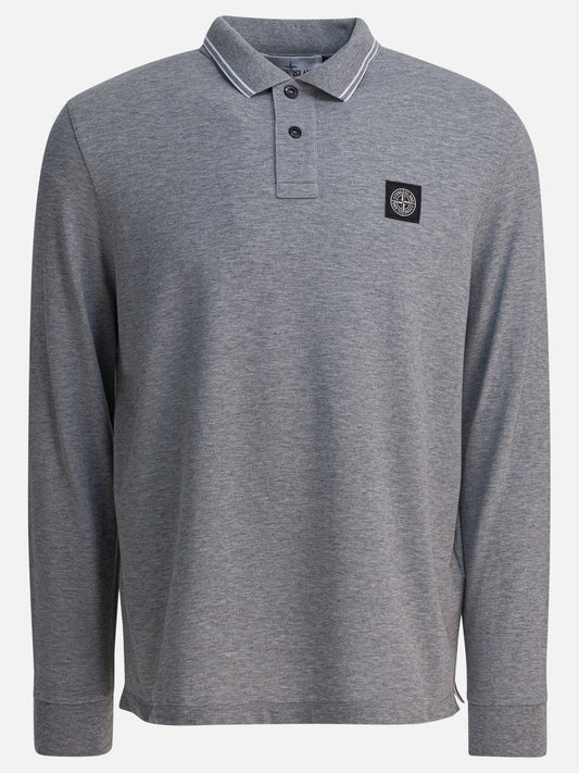 Polo shirts with buttons Logo  Grey - Stone Island Men | VIETTI Online Store 
