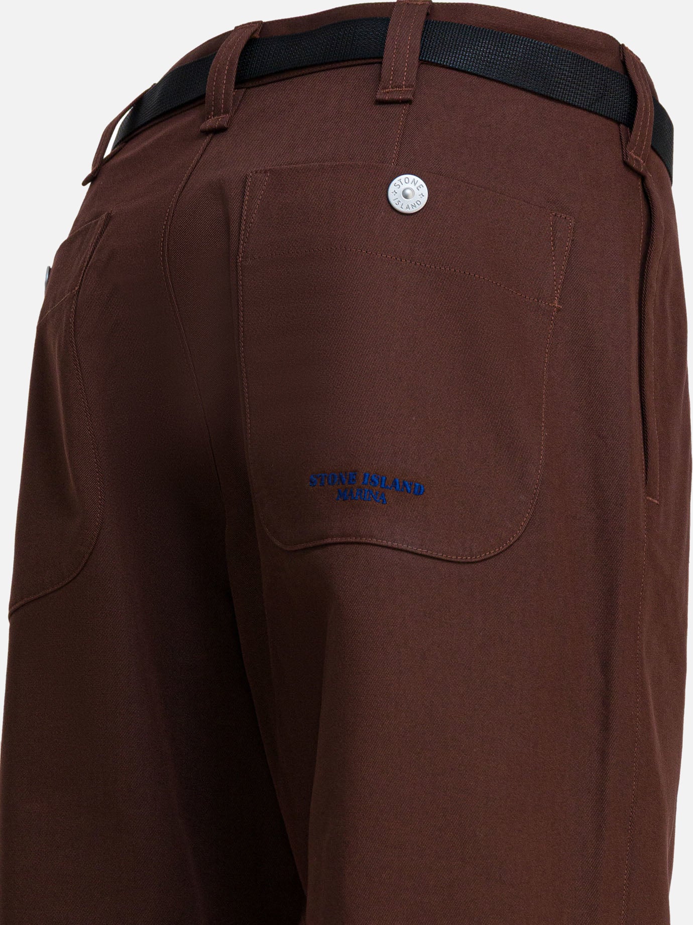 Leisure trousers Solid colour  Bordeaux - Stone Island Men | PDP | VIETTI Online Store | thumbnail_4