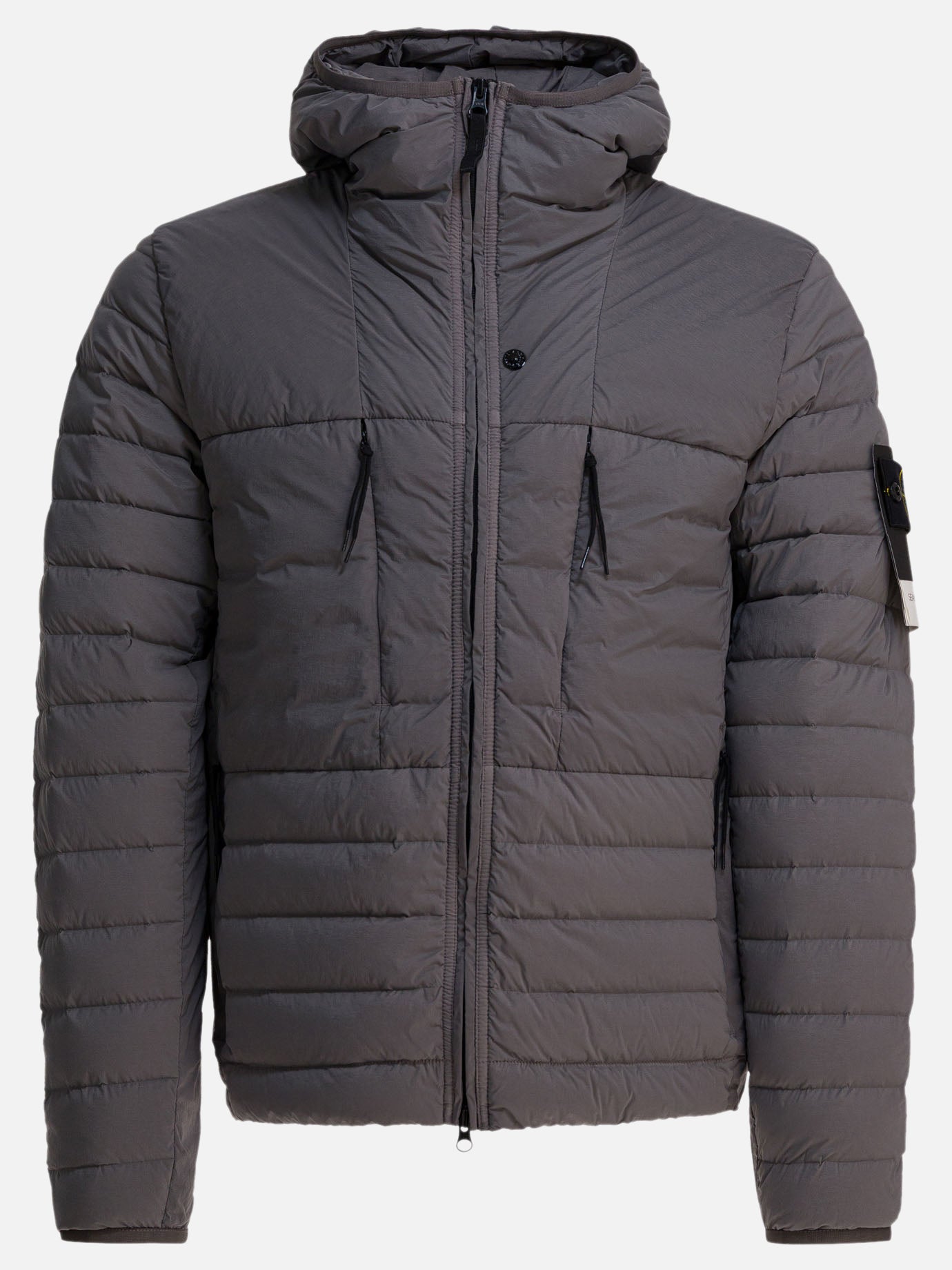 Down jackets Solid colour  Grey - Stone Island Men | PDP | VIETTI Online Store | thumbnail