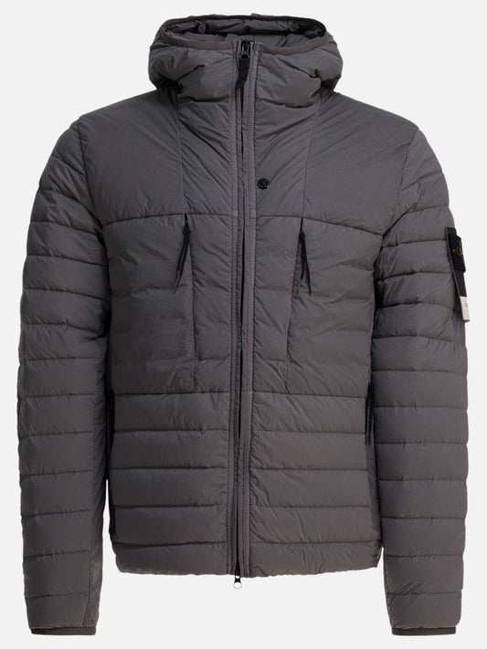 Down jackets Solid colour  Grey - Stone Island Men | PDP | VIETTI Online Store 

