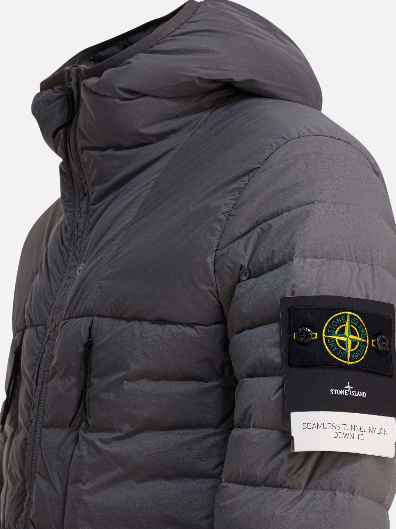 Down jackets Solid colour  Grey - Stone Island Men | PDP | VIETTI Online Store | thumbnail_4