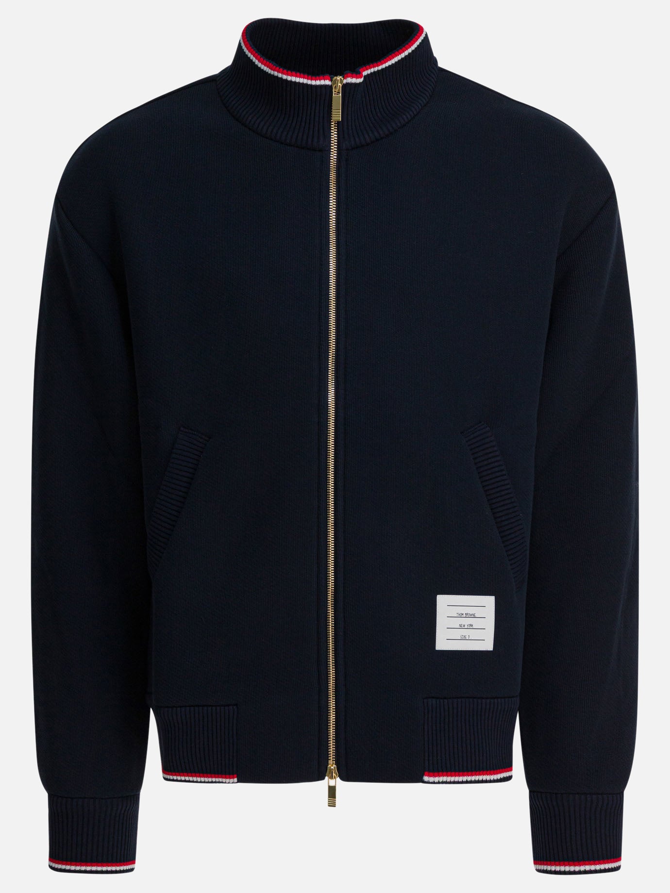 Full zip sweatshirts Solid colour  Blue - Thom Browne Men | PDP | VIETTI Online Store | Zoom-Modal
