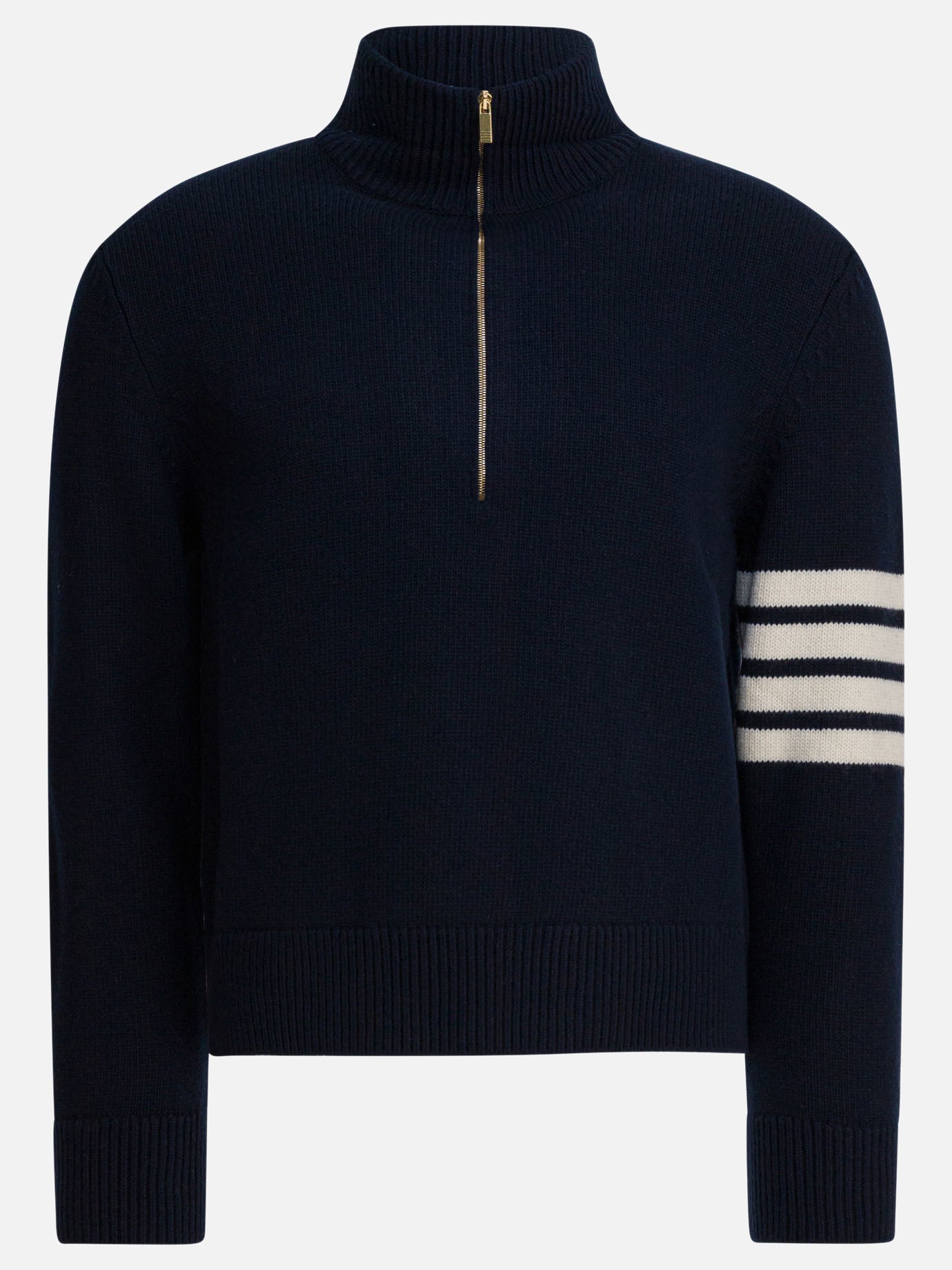 Zipped sweaters Solid colour  Blue - Thom Browne Men | PDP | VIETTI Online Store | thumbnail