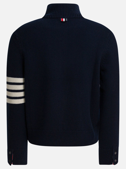 Zipped sweaters Solid colour  Blue - Thom Browne Men | PDP | VIETTI Online Store | 2
