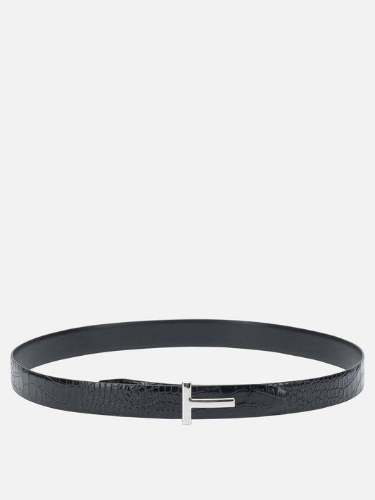 Leather belts 100% calf leather  Black - Tom Ford Men | PDP | VIETTI Online Store 
