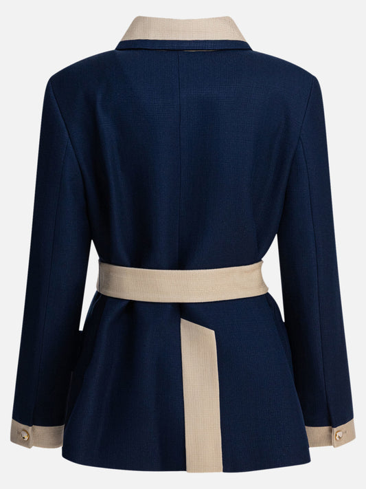 Short coats Solid colour  Blue - Valentino Women | PDP | VIETTI Online Store | 2
