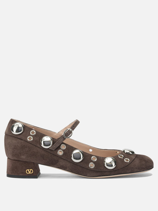 Mary Jane 100% calf leather  Brown - Valentino Garavani Women | PLP | VIETTI Online Store 
