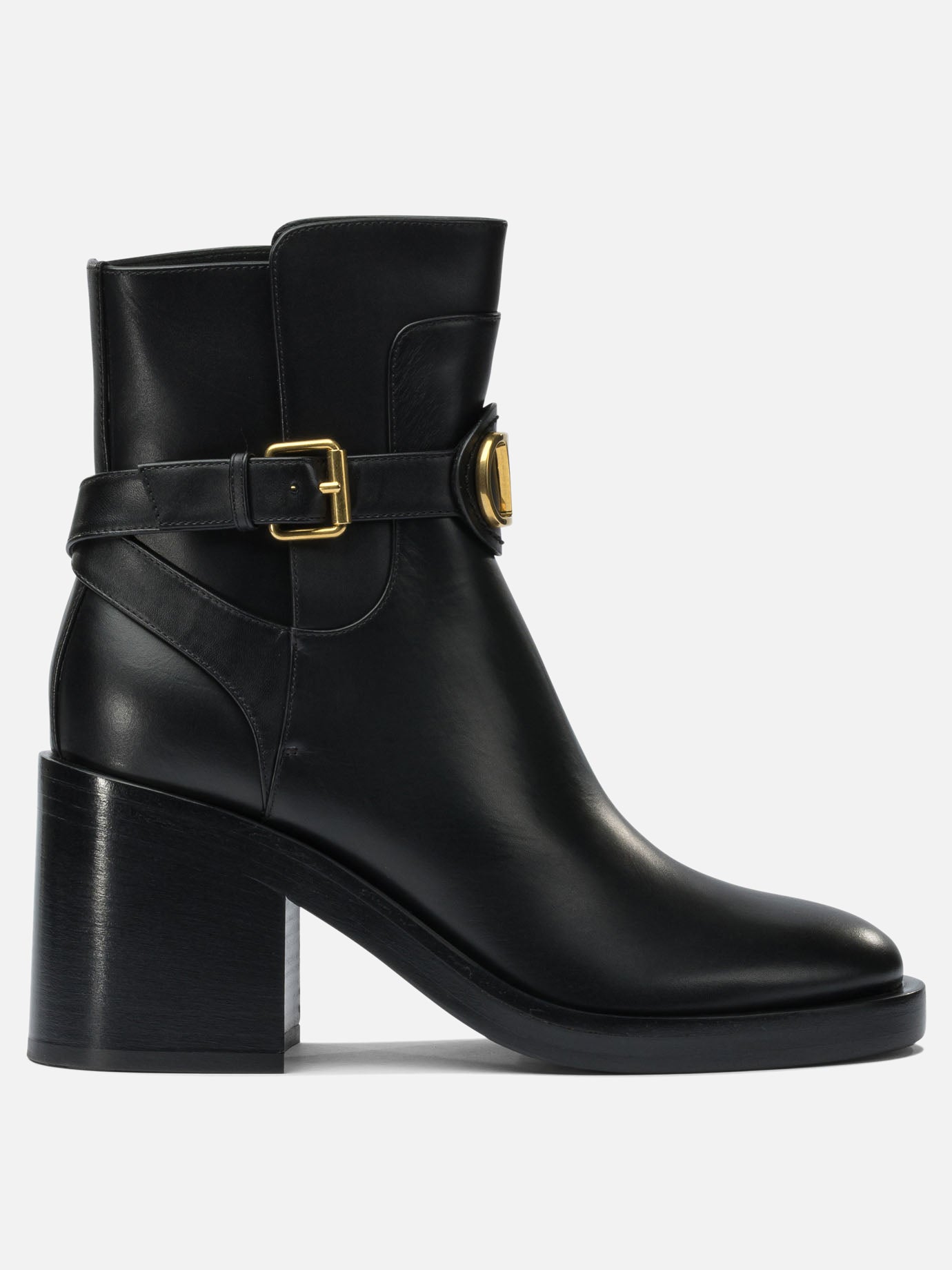 Pull-on boots 100% leather - 100% leather  Black - Valentino Garavani Women | PDP | VIETTI Online Store | thumbnail