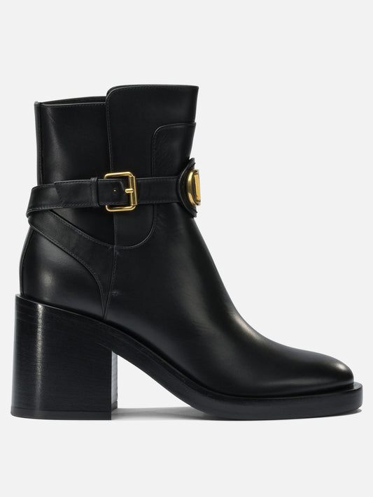 Pull-on boots 100% leather - 100% leather  Black - Valentino Garavani Women | PDP | VIETTI Online Store 
