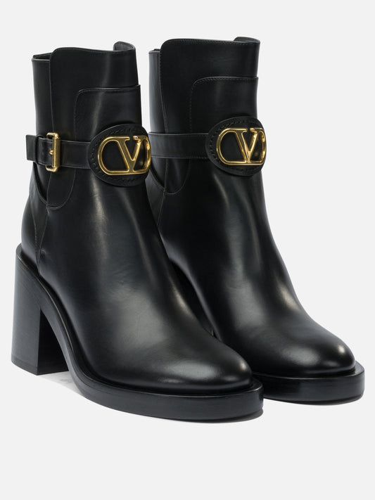 Pull-on boots 100% leather - 100% leather  Black - Valentino Garavani Women | PDP | VIETTI Online Store | 2
