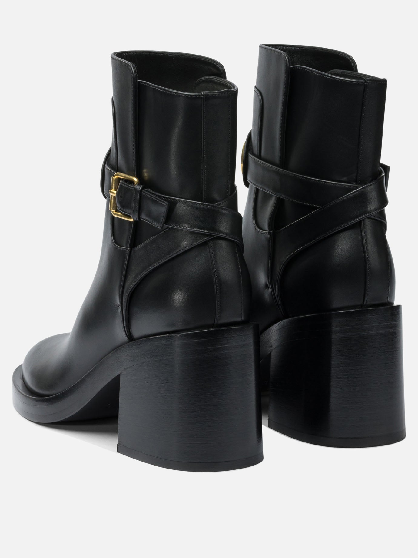 Pull-on boots 100% leather - 100% leather  Black - Valentino Garavani Women | PDP | VIETTI Online Store | thumbnail_4