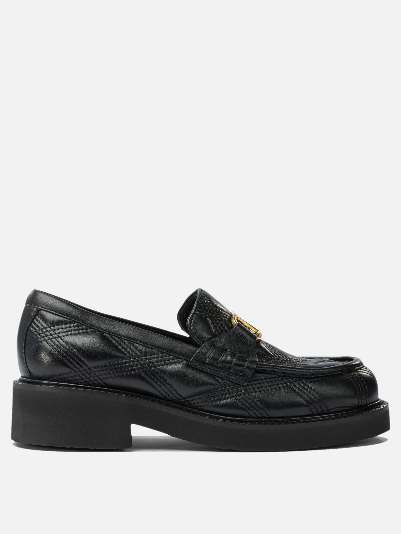Loafers 100% leather - 100% rubber  Black - Valentino Garavani Women | PDP | VIETTI Online Store | thumbnail