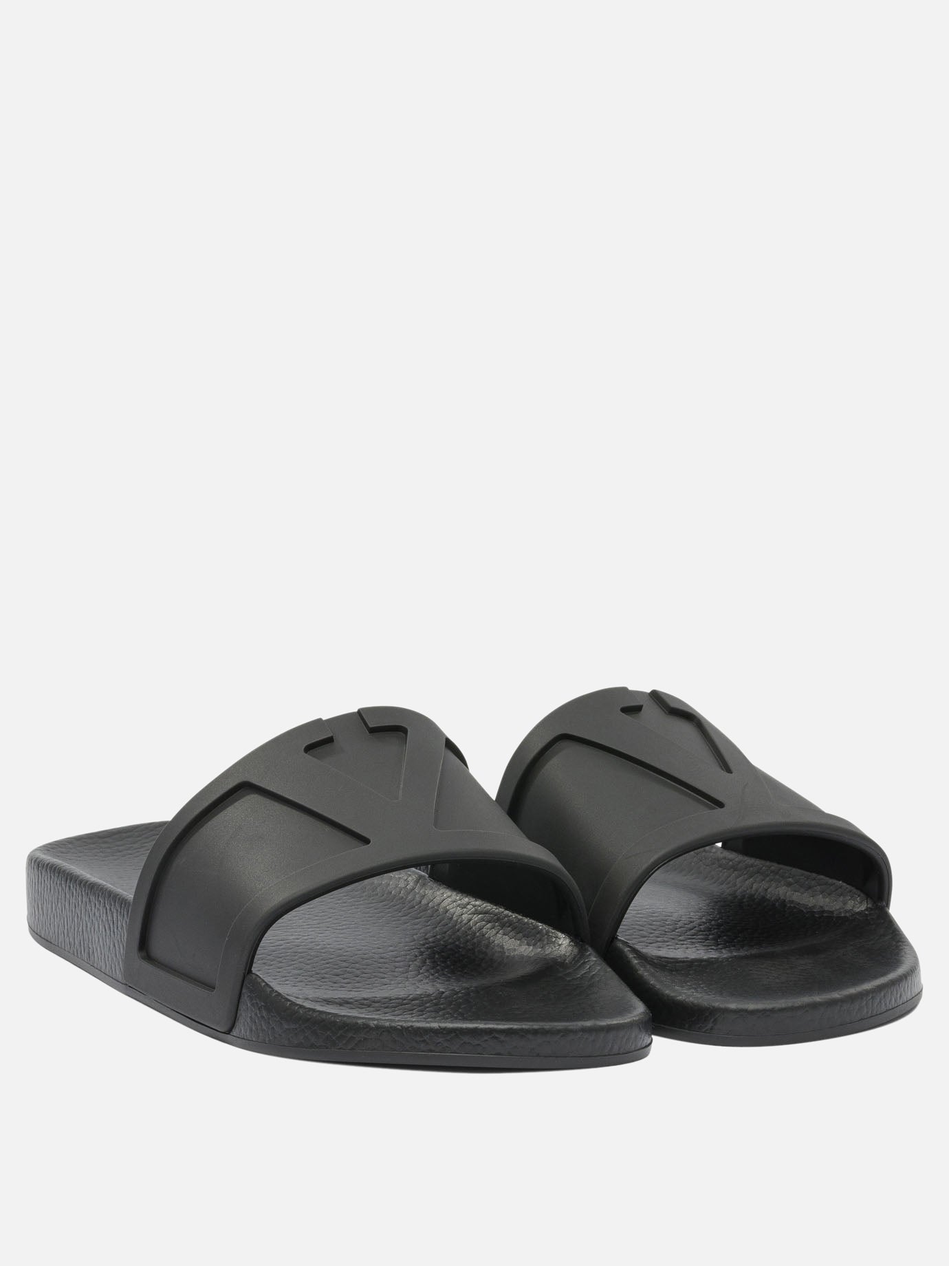 Slides 100% leather - 100% rubber  Black - Valentino Garavani Men | PDP | VIETTI Online Store | thumbnail_2