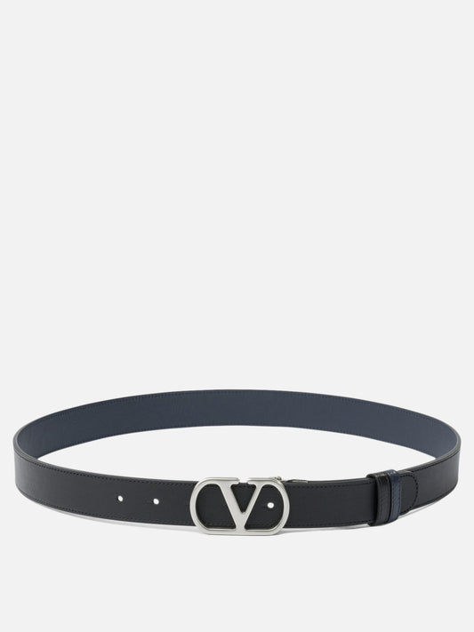 Leather belts 100% calf leather  Black - Valentino Garavani Men | PDP | VIETTI Online Store 
