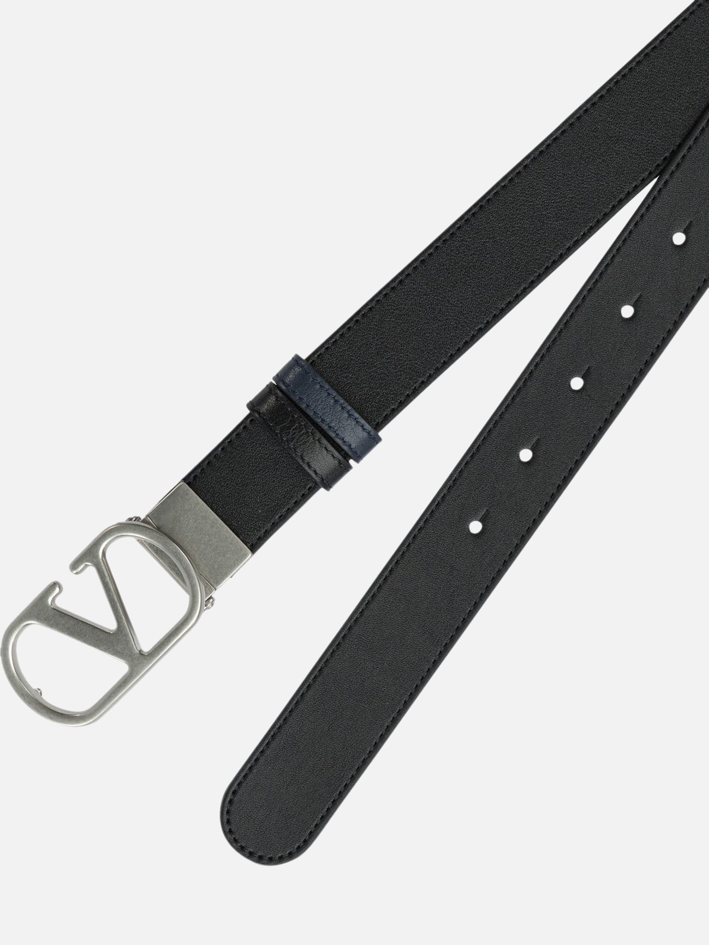 Leather belts 100% calf leather  Black - Valentino Garavani Men | PDP | VIETTI Online Store | thumbnail_2