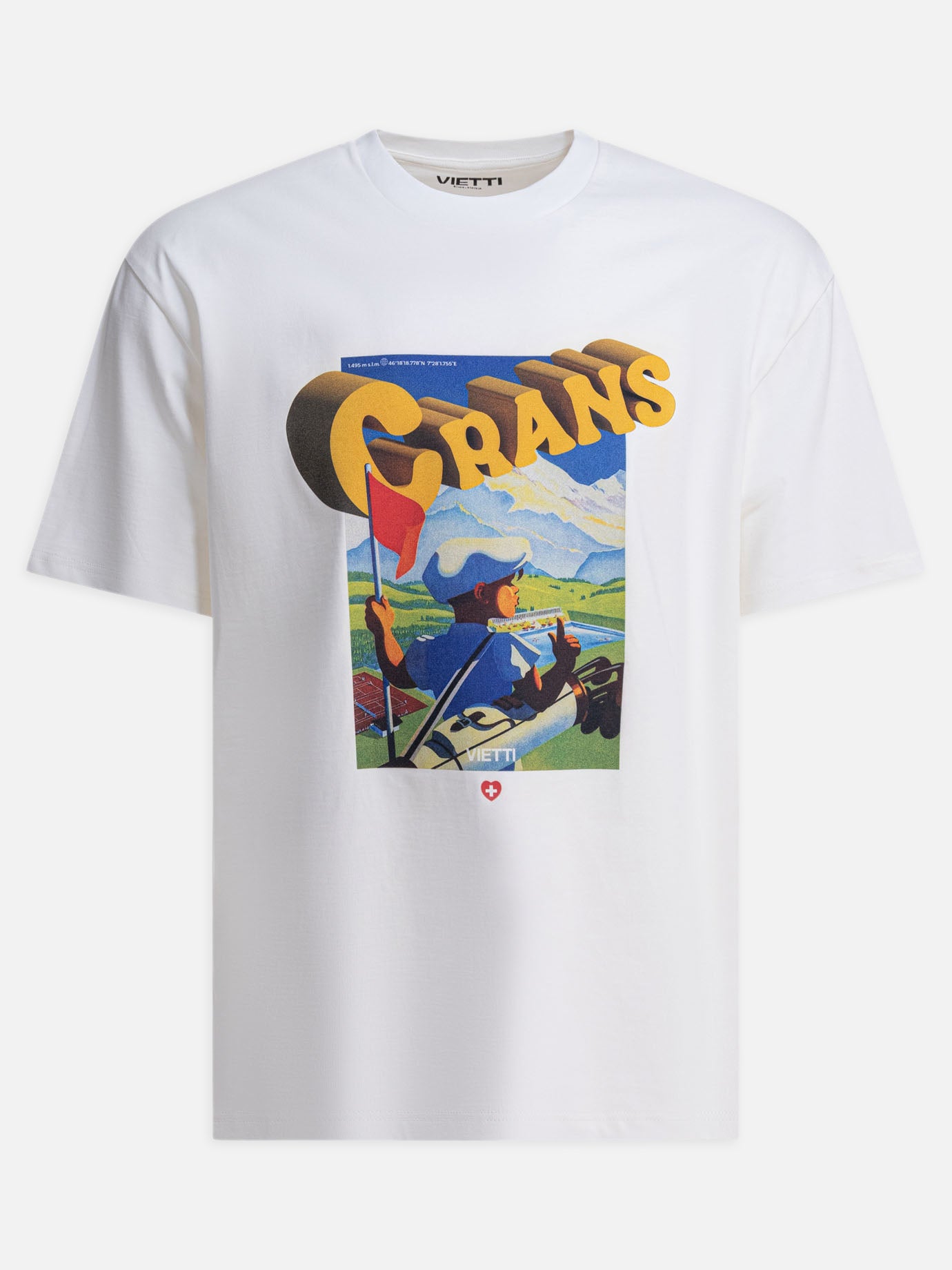 VIETTI Merchandise "Crans" crewneck T-shirt White