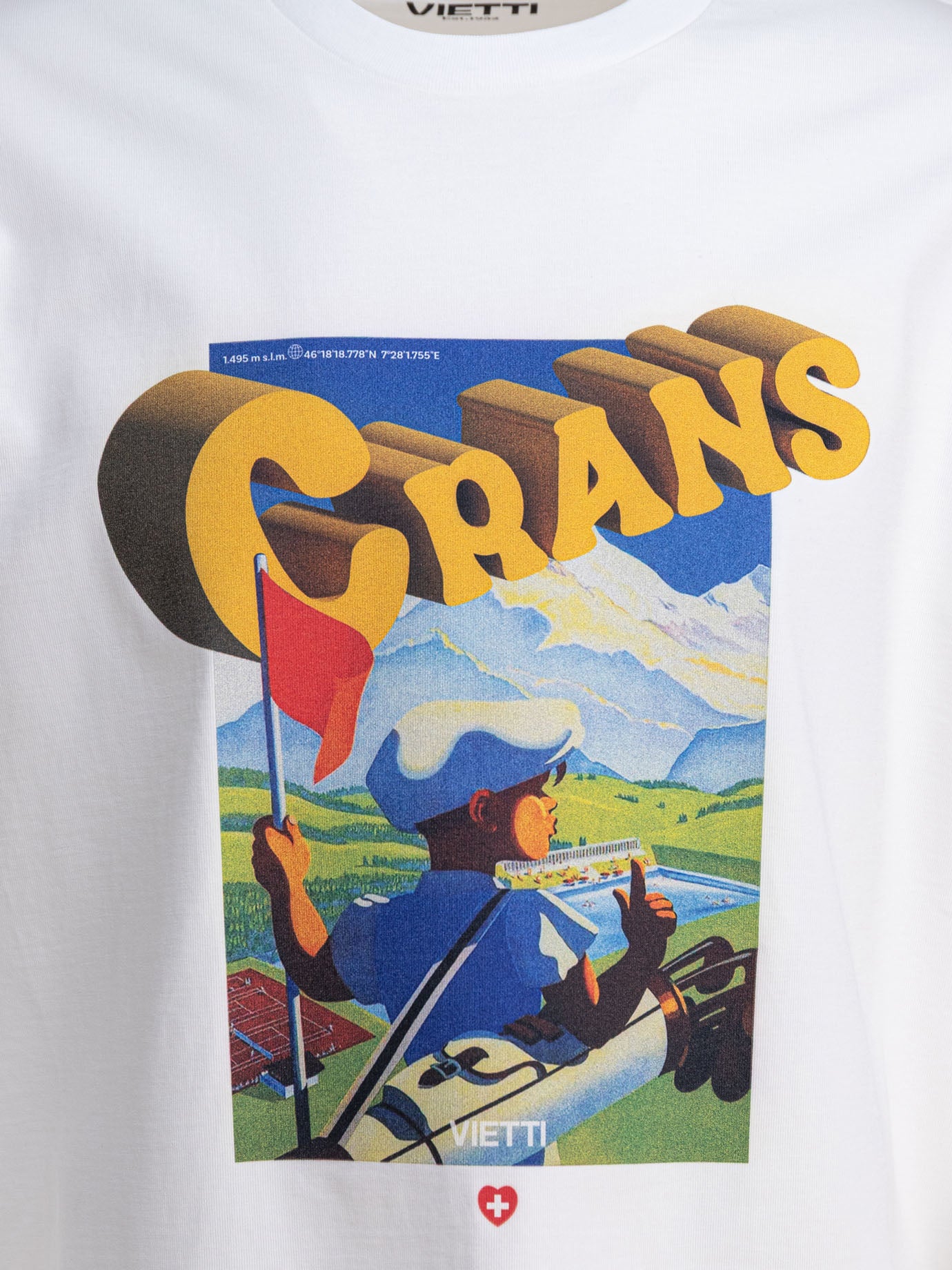 VIETTI Merchandise "Crans" crewneck T-shirt White