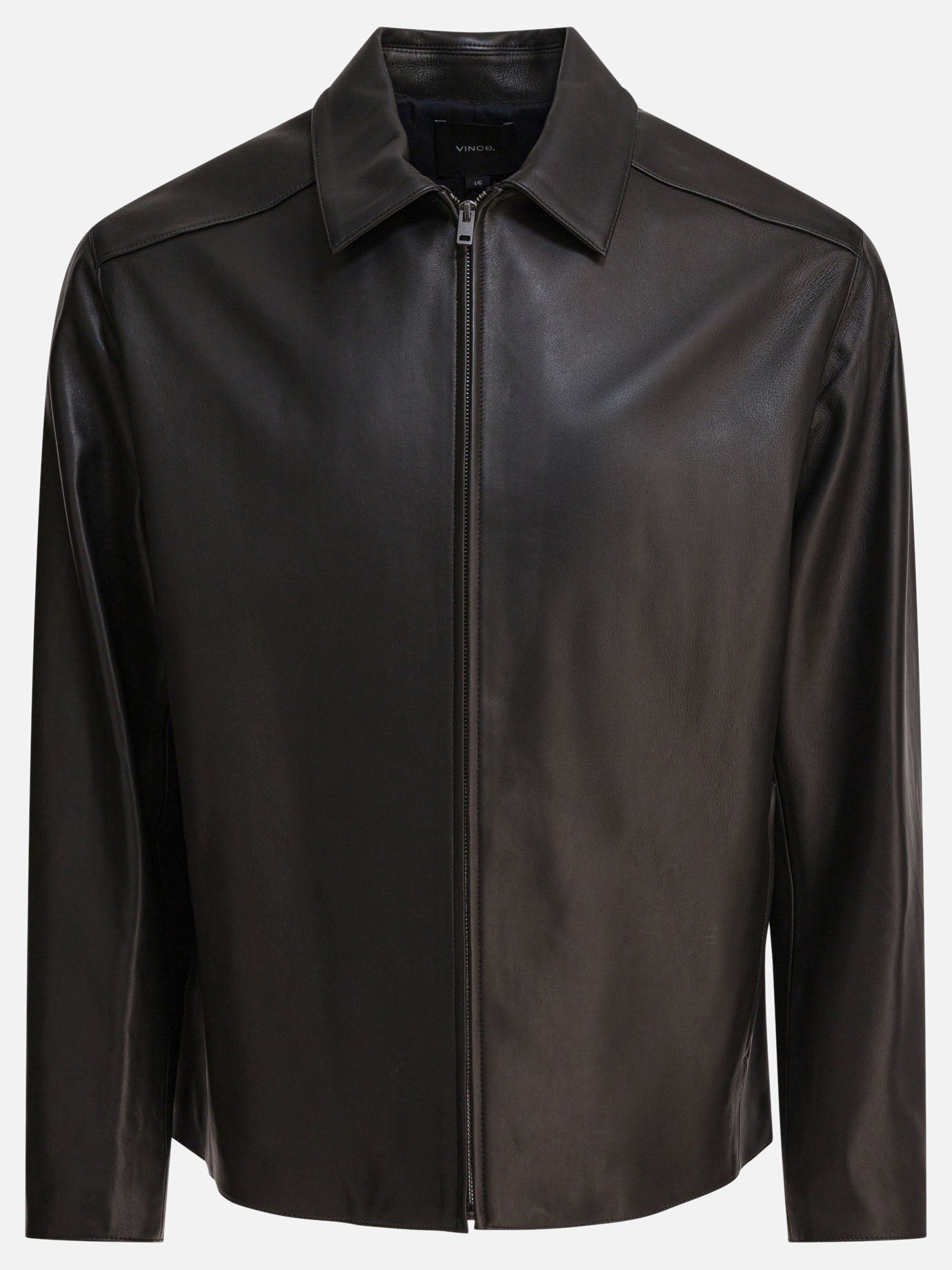 Leather jackets Solid colour  Black - Vince Men | PDP | VIETTI Online Store | Zoom-Modal
