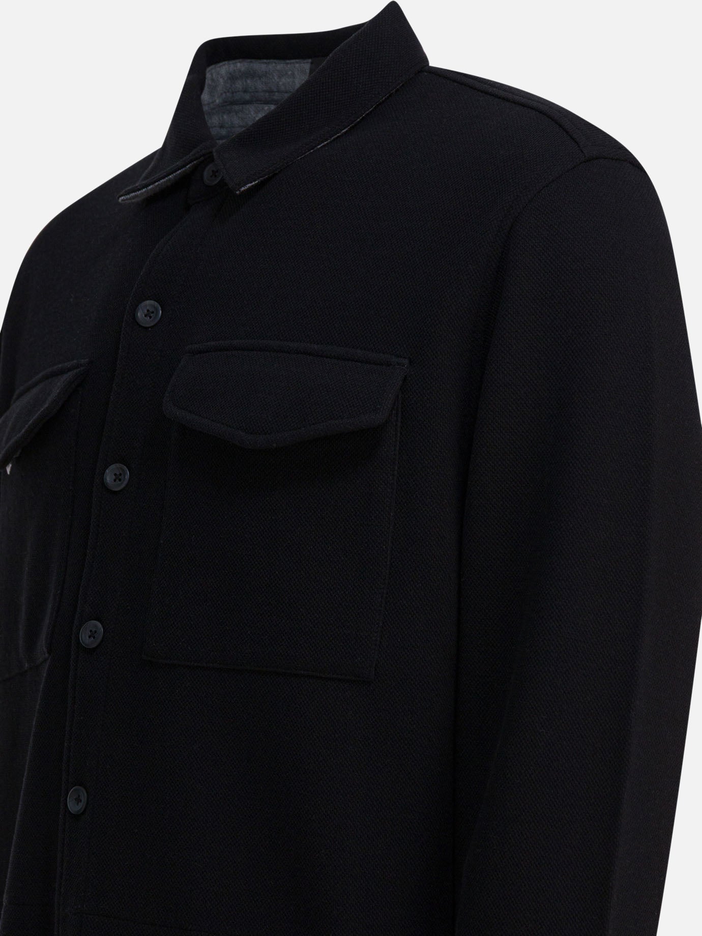 Overshirt jackets Solid colour  Grey - Vince Men | PDP | VIETTI Online Store | thumbnail_4