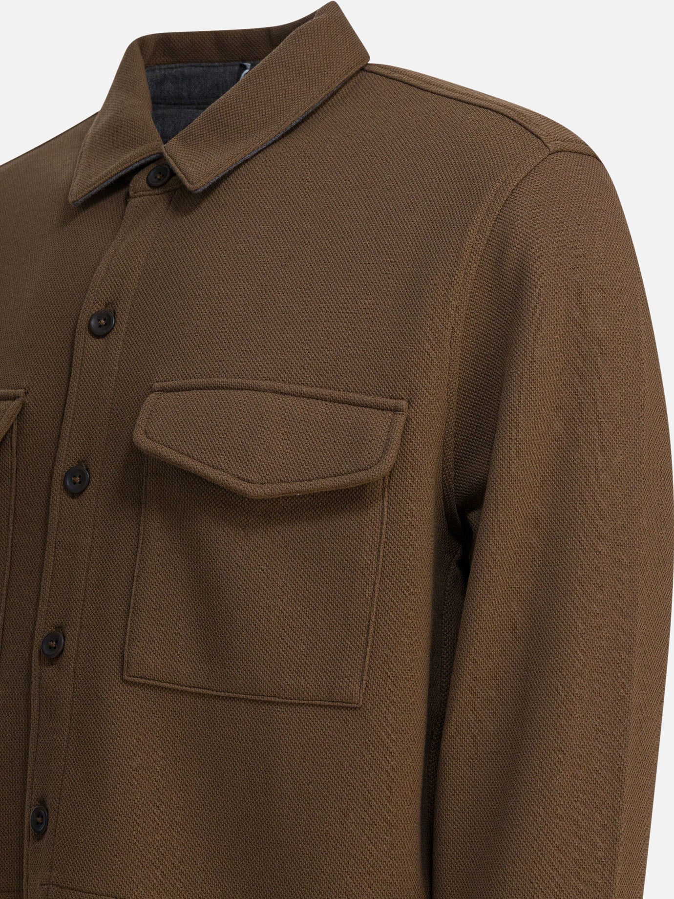 Overshirt jackets Solid colour  Brown - Vince Men | PDP | VIETTI Online Store | thumbnail_4