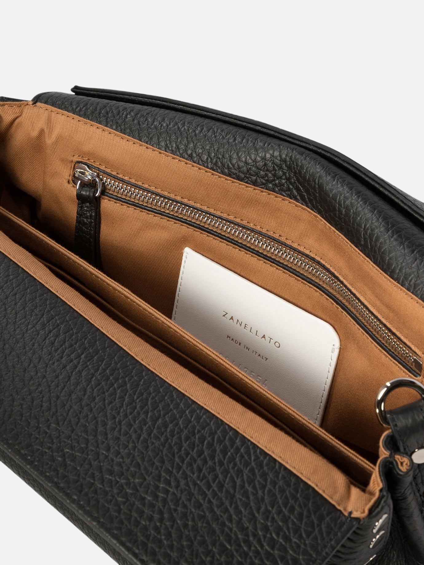 Medium bags 100% cow leather - 100% cotton  Black - Zanellato Women | PDP | VIETTI Online Store | Zoom-Modal_5
