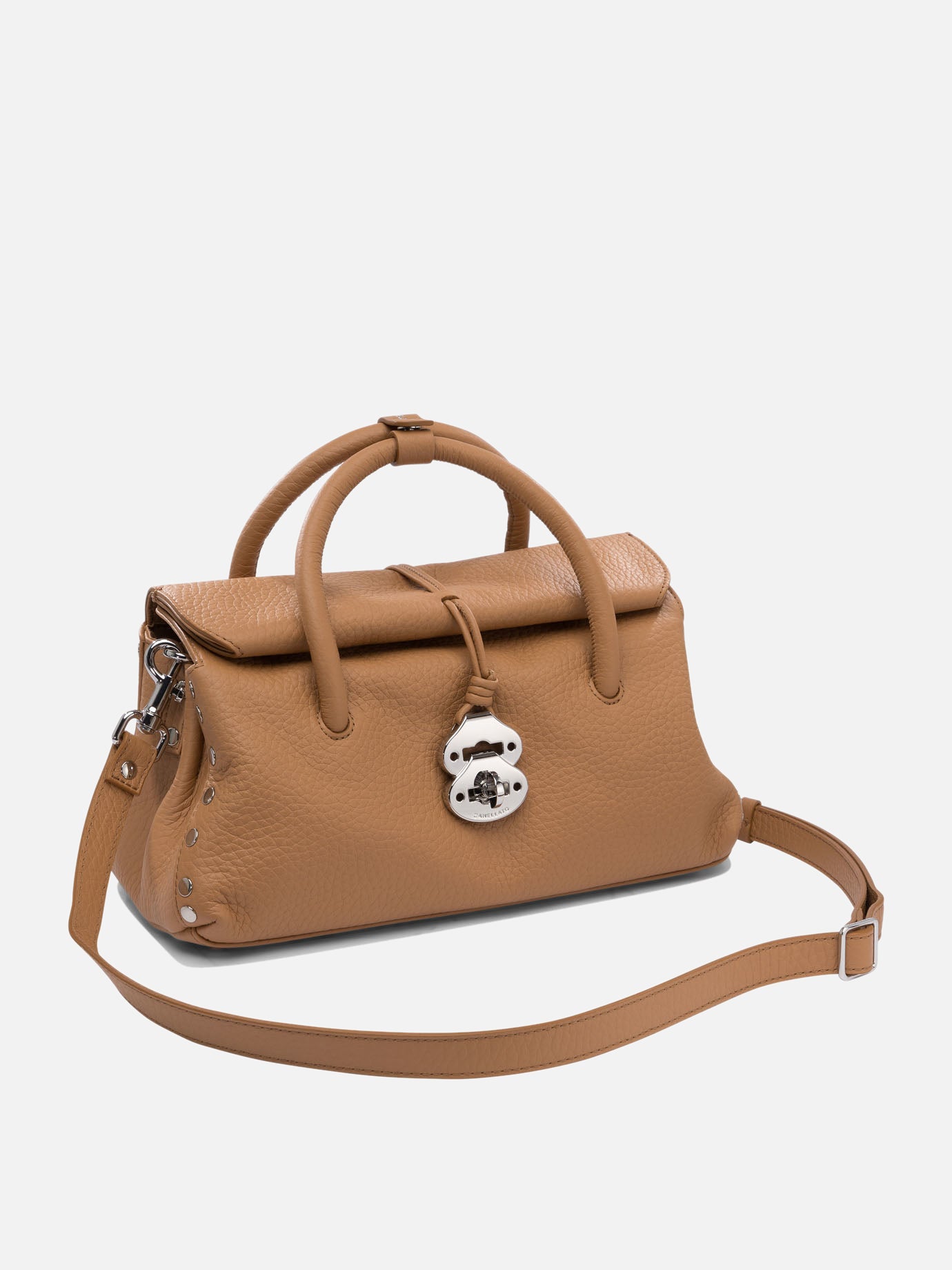 Medium bags 100% cow leather - 100% cotton  Brown - Zanellato Women | PDP | VIETTI Online Store | Zoom-Modal_2
