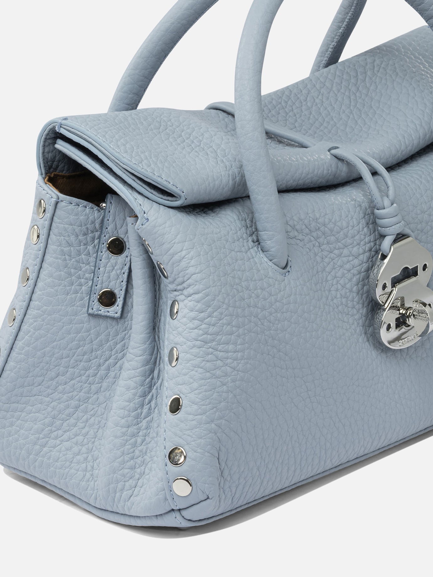 Medium bags 100% cow leather - 100% cotton  Blue - Zanellato Women | PDP | VIETTI Online Store | thumbnail_4