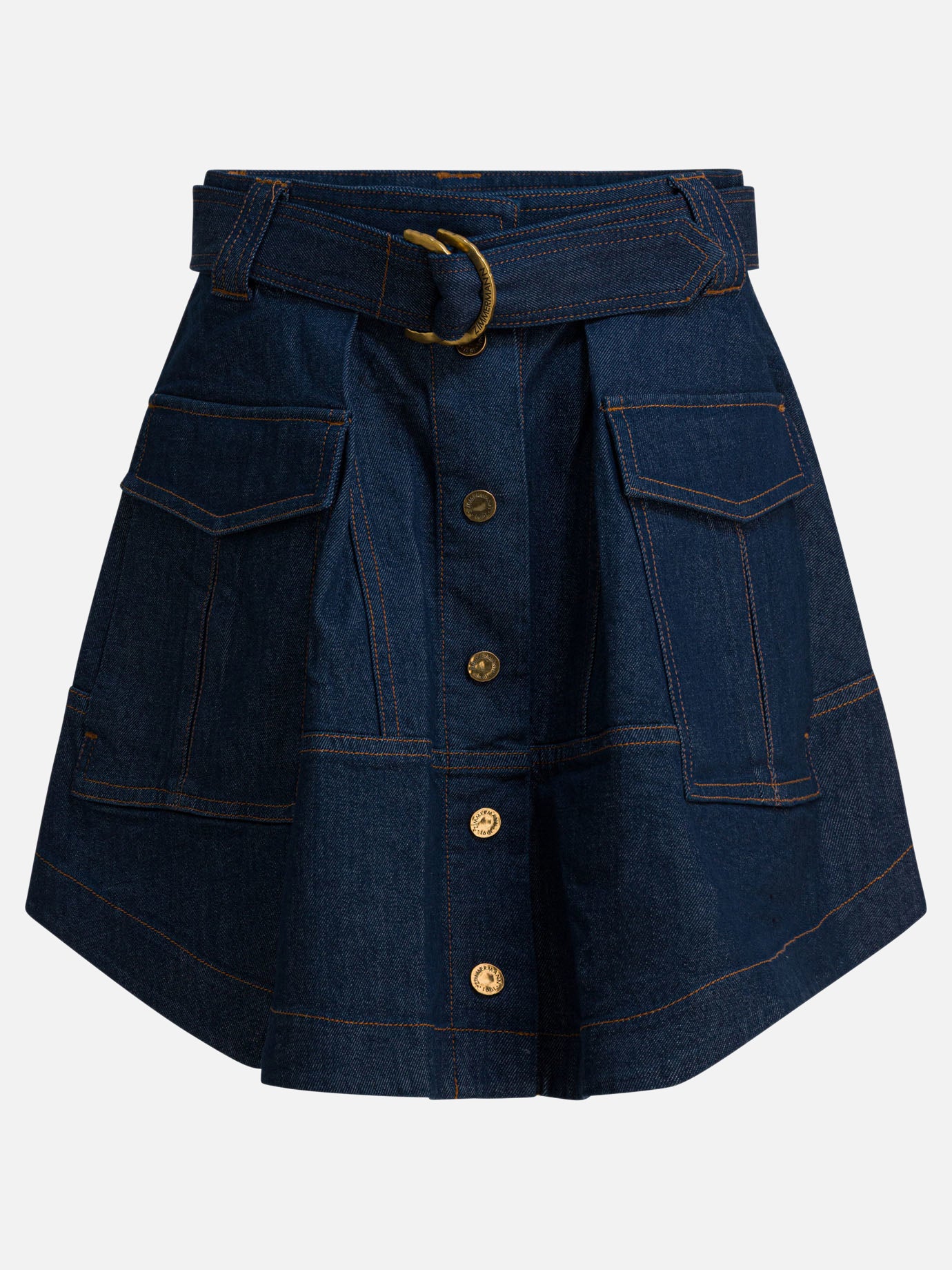 Miniskirts Denim  Blue - Zimmermann Women | PDP | VIETTI Online Store | thumbnail
